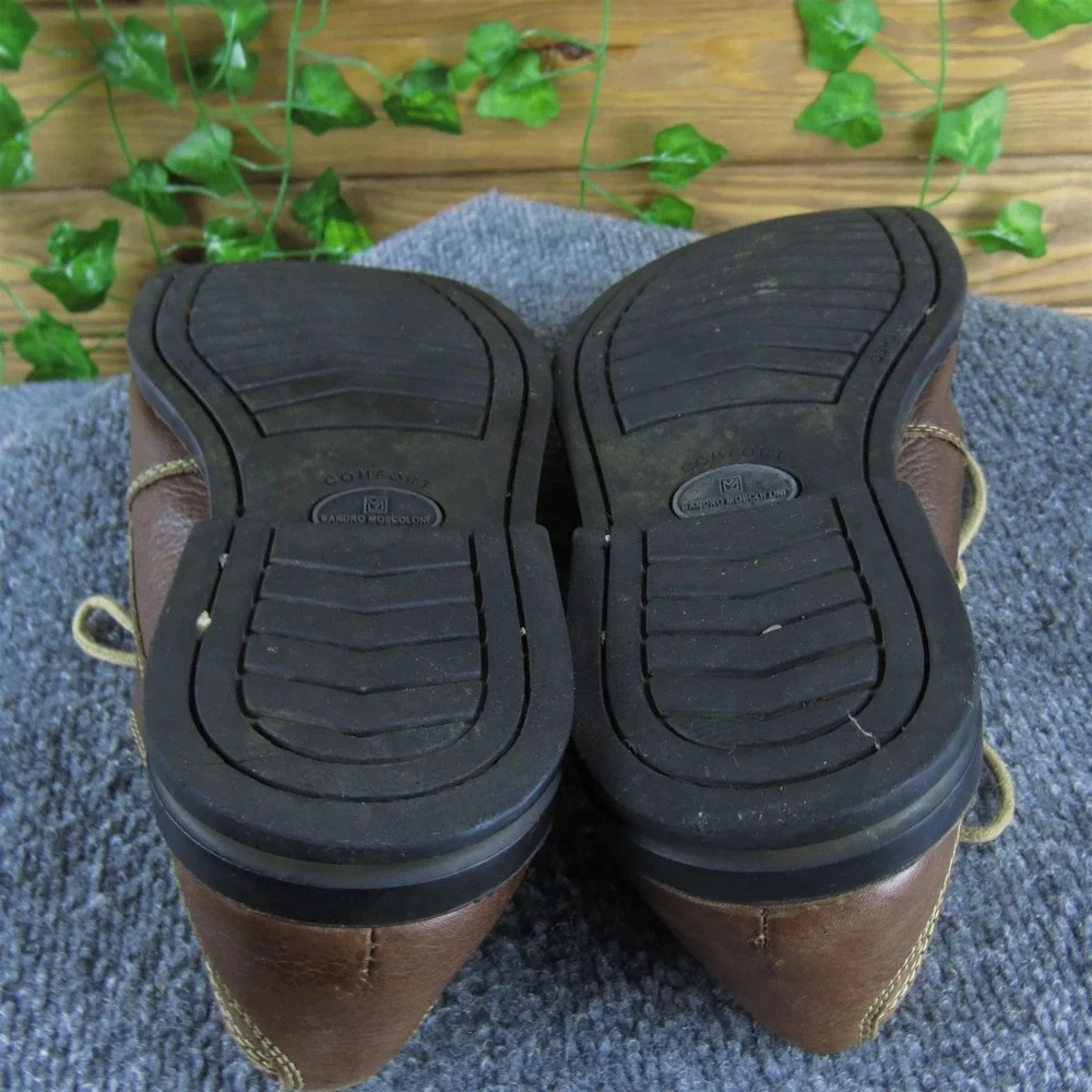 Sandro Moscoloni Men  Derby Oxfords Brown Leather Size‎ 10 Medium  Used 2025